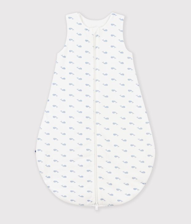 Baby-Schlafsack aus Nicki mit Walmotiv TOG-Wert 3 blau/blau