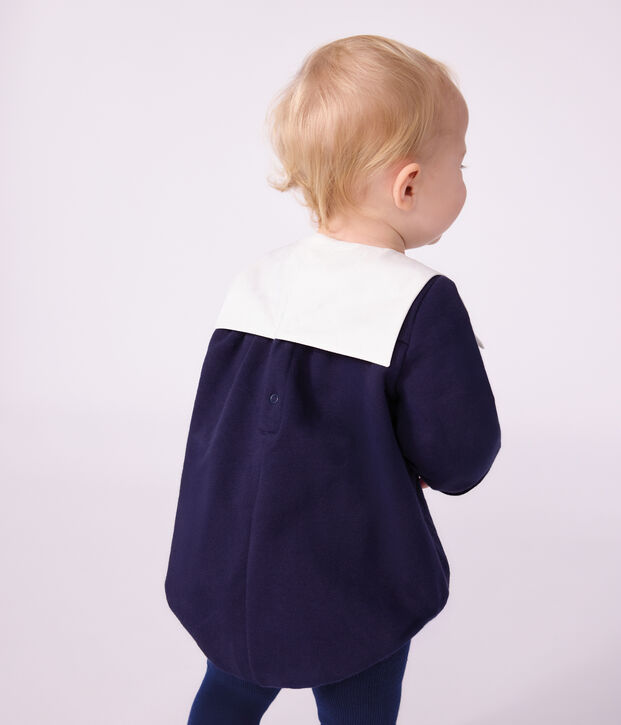 Baby-Kurzoverall aus einfarbiger Baumwolle mit Kragen SOIR