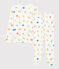 Kinderpyjama aus Baumwolle und Lyocell mit Emojis weiss MARSHMALLOW/weiss MULTICO