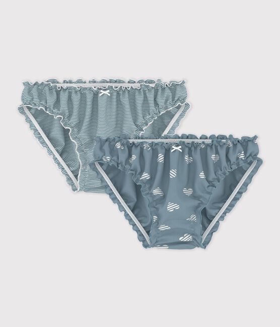 Set Damen-Rüschenslips aus Baumwolle mit Herzmotiv variante 1