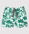 Umweltfreundliche Baby-Badeshorts weiss MARSHMALLOW/grün GAZON