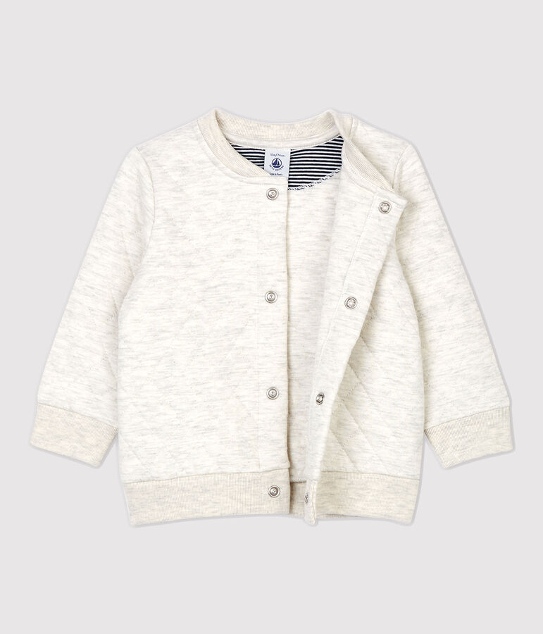 Gesteppter Baby-Cardigan. beige