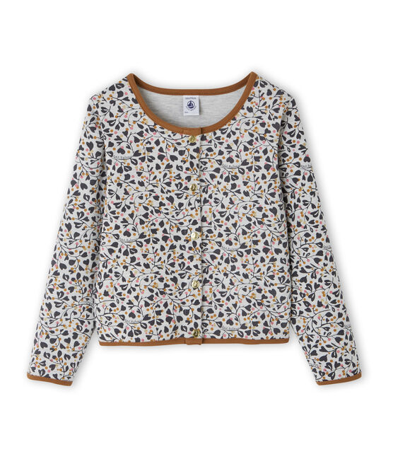 Mädchen-Cardigan grau BELUGA/weiss MULTICO
