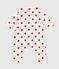 Wattierter Baby-Overall aus Baumwolle mit Herzmotiv weiss MARSHMALLOW/rot TERKUIT