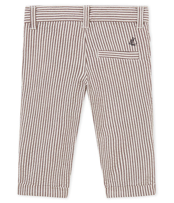 Gestreifte babyhose jungen rot VINO/weiss MARSHMALLOW