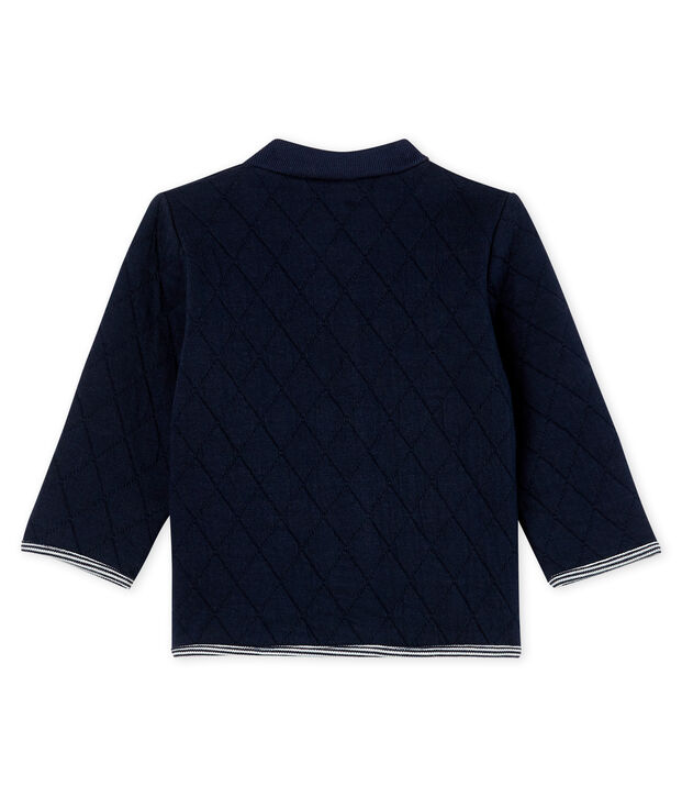 Baby-Cardigan aus gestepptem Doppeljersey f&uuml;r Jungen blau