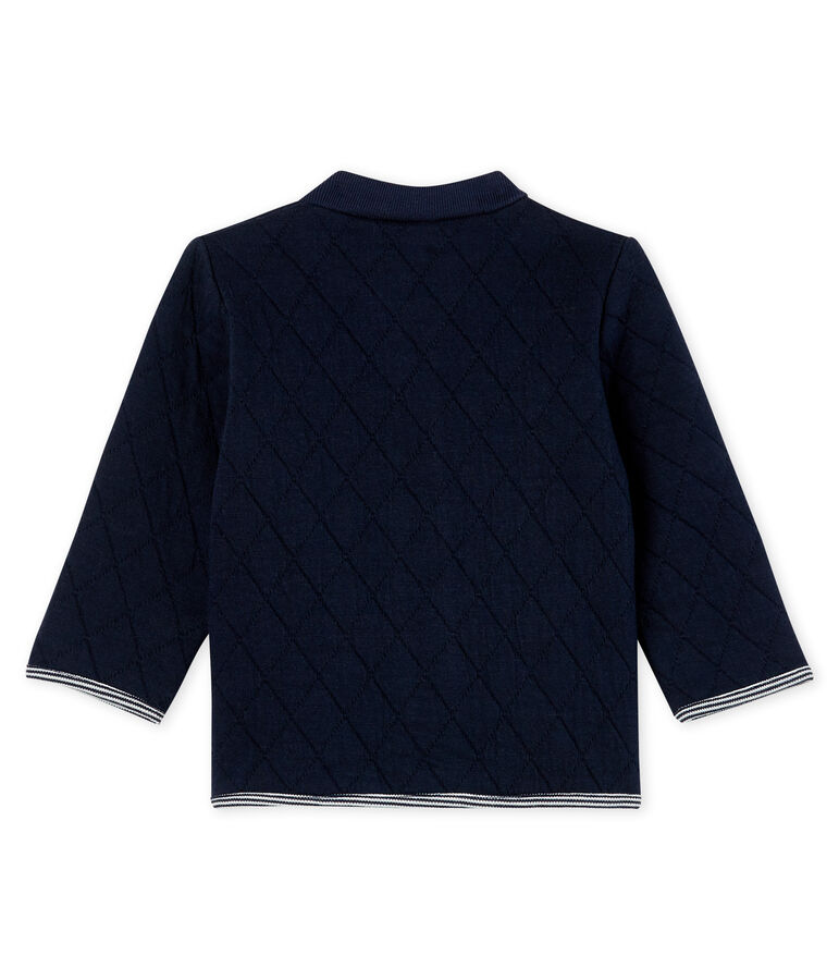 Baby-Cardigan aus gestepptem Doppeljersey f&uuml;r Jungen blau