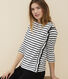 Glänzendes Streifenshirt für Damen