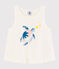 Kinder-Tanktop aus Baumwolle für Mädchen weiss MARSHMALLOW
