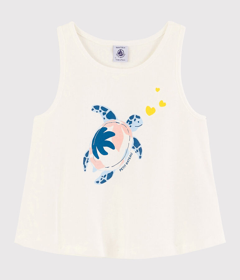 Kinder-Tanktop aus Baumwolle f&uuml;r M&auml;dchen weiss