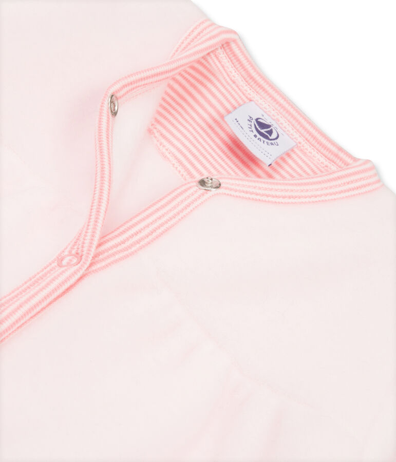 Baby-M&auml;dchen-Overall aus Fleece rosa Vienne