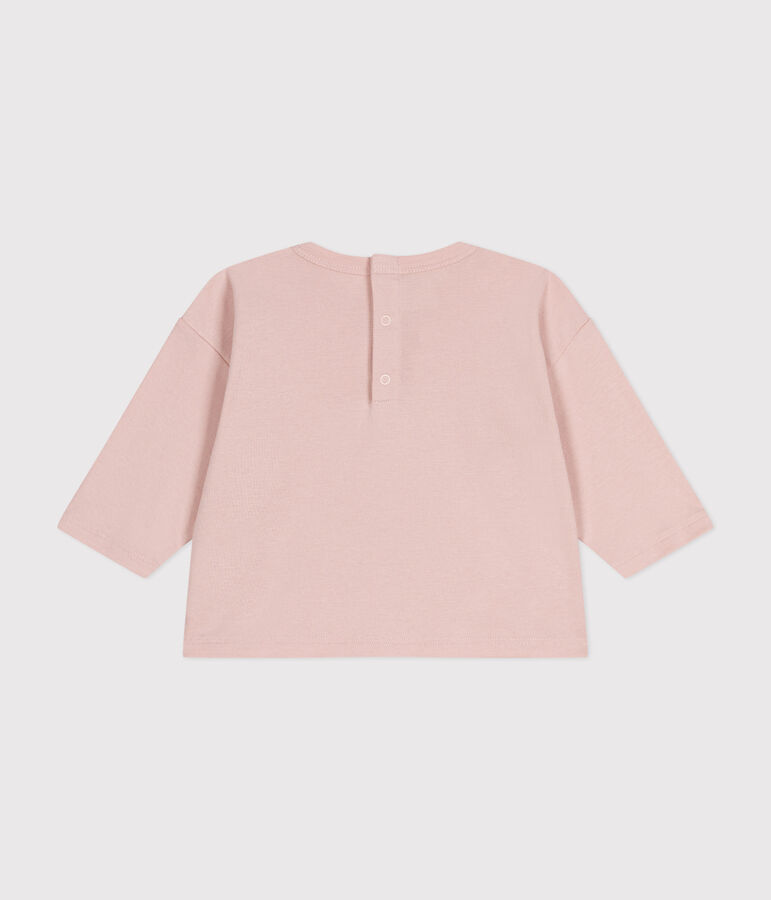Lang&auml;rmeliges Baby-T-Shirt aus Baumwolle rosa