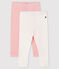 Set mit 2 Baby-Leggings für Mädchen variante 1
