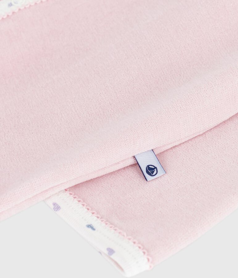 Strampler mit Kragen aus Nicki rosa