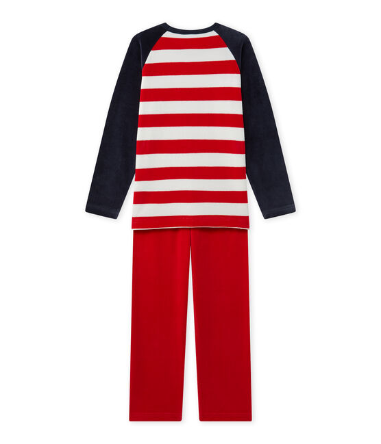 Jungen-Schlafanzug mit Ankermotiv blau SMOKING/rot FROUFROU/ LAIT