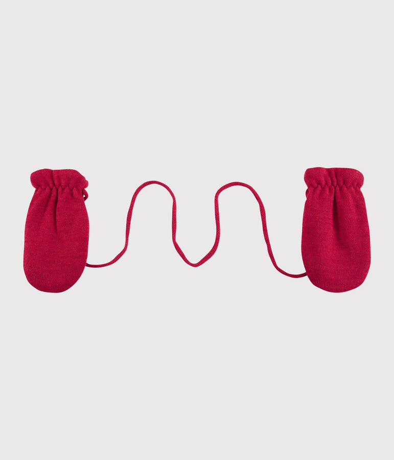 Baby-F&auml;ustlinge mit Microfleecefutter rot