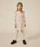 Langärmeliges Kinder-Kleid aus Doppeljersey für Mädchen weiss AVALANCHE/ MULTICO