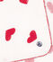 BABY-TASCHENTUCH MIT HERZMOTIV AUS BAUMWOLLGAZE weiss MARSHMALLOW/rot TERKUIT
