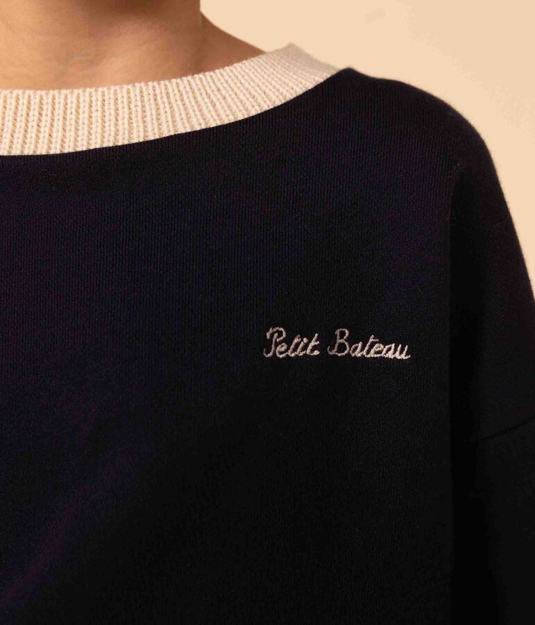 Sweatshirt mit Printmotiv aus Molton blau