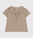 Kurzärmelige Baby-Bluse aus Seersucker