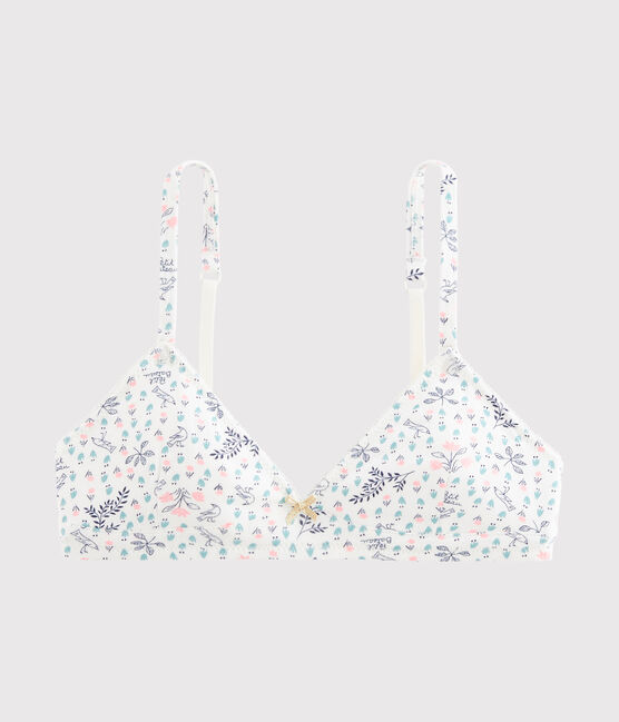 BH mit Pads für Mädchen weiss MARSHMALLOW/weiss MULTICO