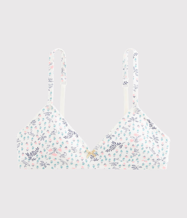 BH mit Pads f&uuml;r M&auml;dchen weiss/vielfarbig
