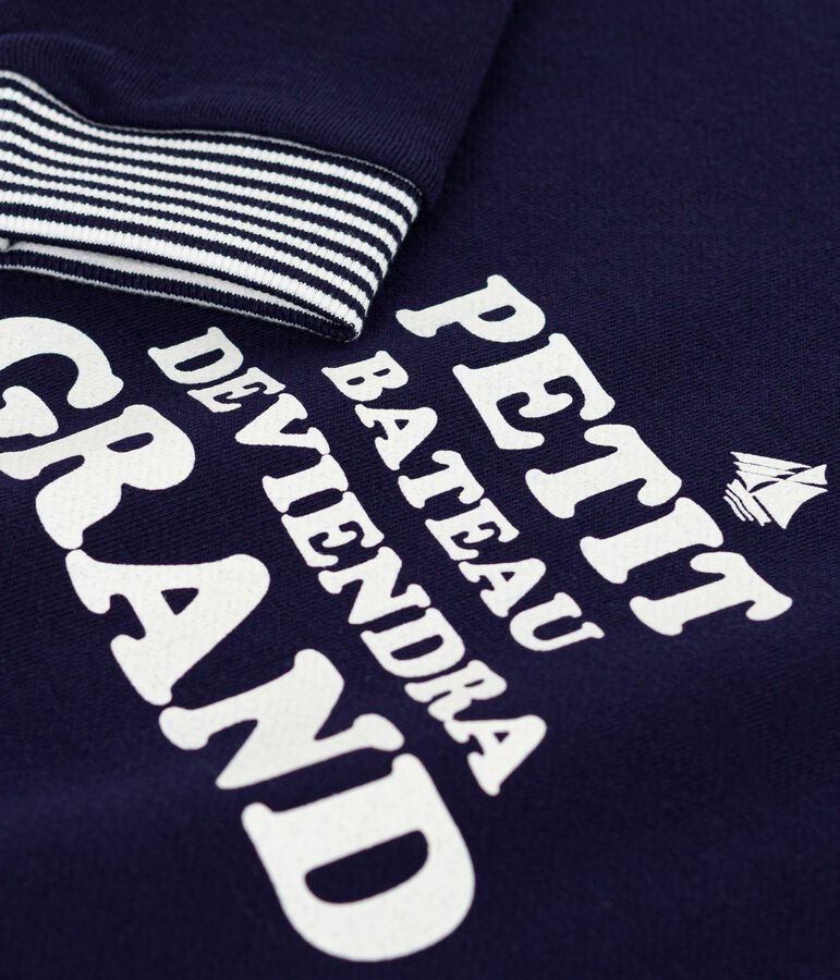 Kinder-Sweatshirt aus gemusterter Baumwolle blau