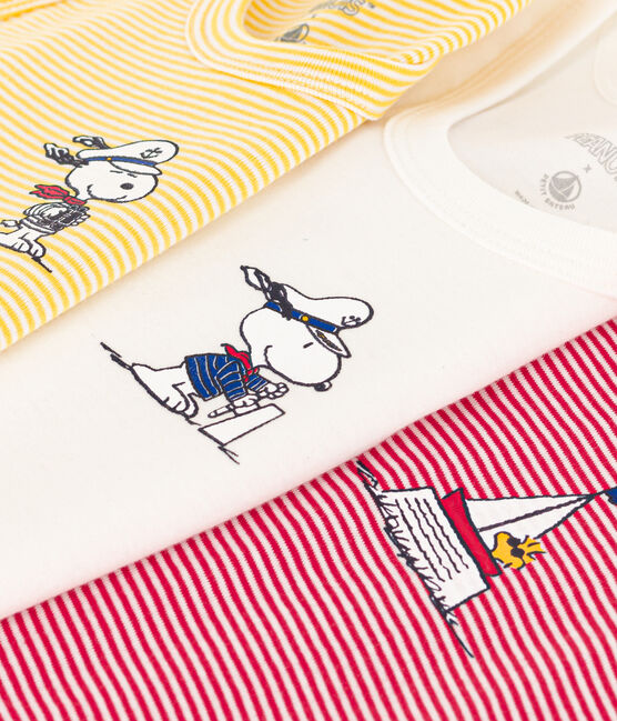 3er-Set Unterhemden Petit Bateau X Snoopy aus Baumwolle für Jungen variante 1