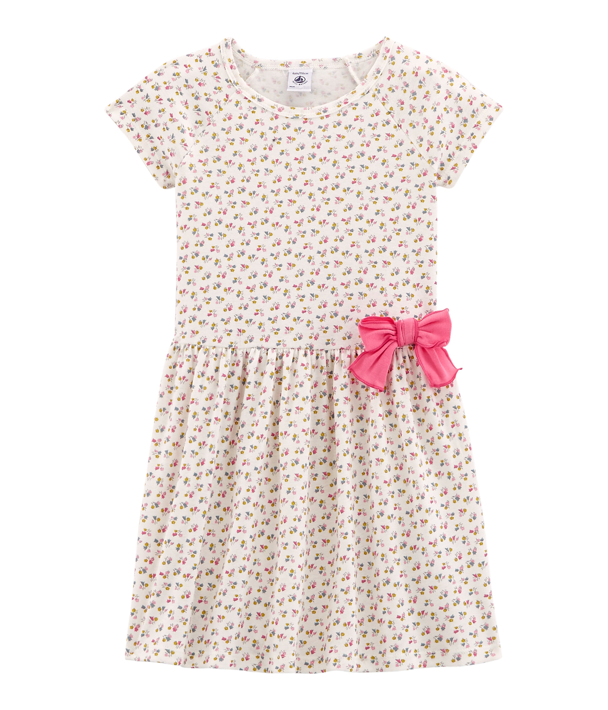 Mädchen-Kleid MARSHMALLOW/MULTICO | Petit Bateau
