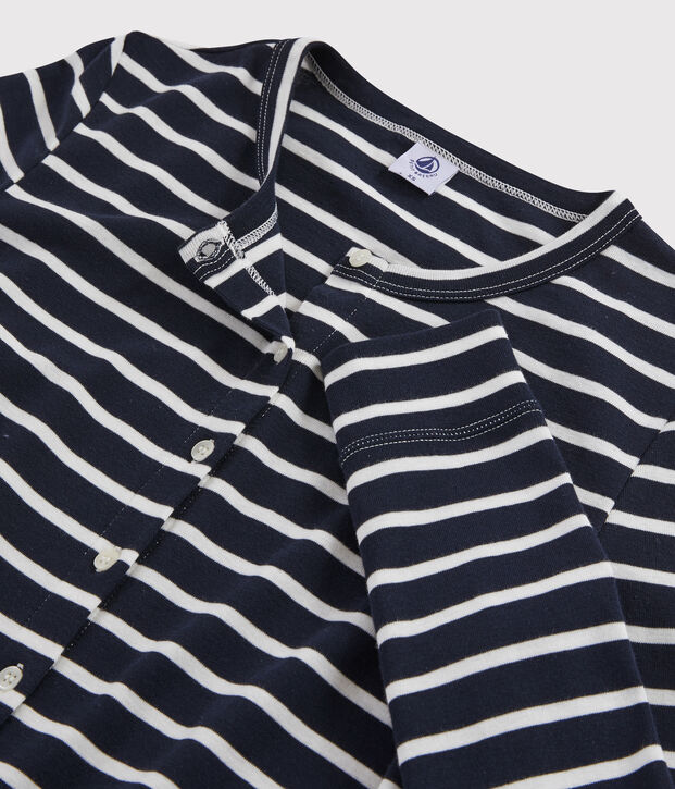 Cardigan f&uuml;r Damen blau/weiss