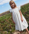 Ärmelloses Kinder-Kleid aus Baumwolle mit Pünktchenmuster weiss MARSHMALLOW/weiss MULTICO