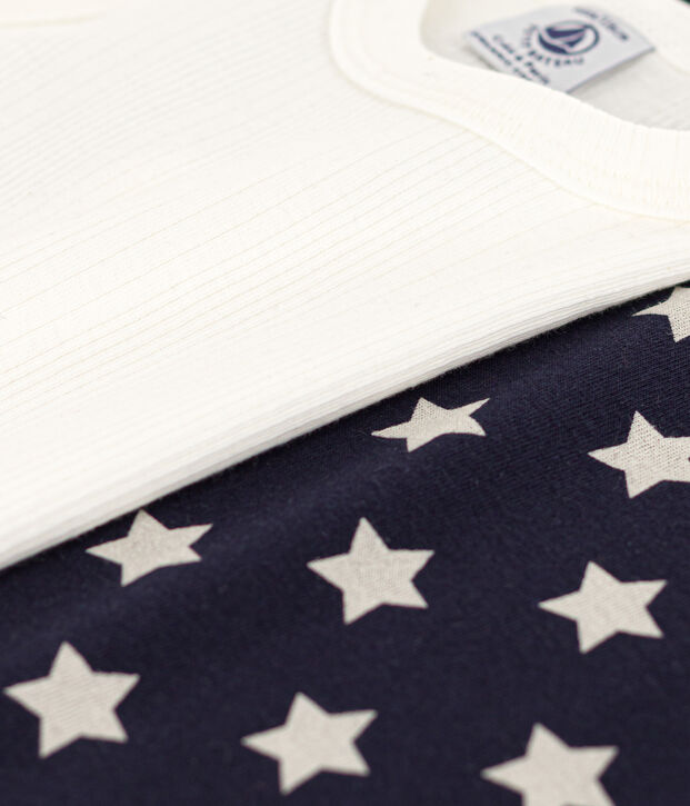 2er-Set Unterhemden mit Sternmuster aus Baumwolle f&uuml;r Jungen vielfarbig