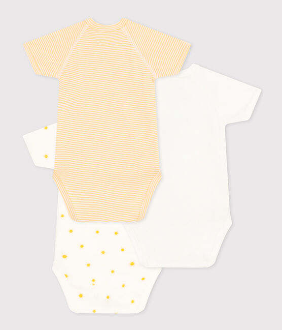 3er-Set Kurzärmelige Baby-Wickelbodys aus Baumwolle variante 2