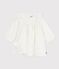 Langärmeliges Baby-Kleid aus Fein-Cord mit Allover-Stickereien naturfarben MILK/ ARGENT