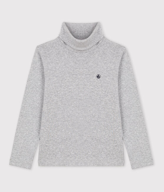 Kinder-Rollkragenshirt aus Baumwolle grau FUMEE CHINE