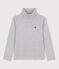 Kinder-Rollkragenshirt aus Baumwolle grau FUMEE CHINE