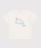Kurzärmeliges Baby-T-Shirt aus einfarbiger Baumwolle weiss MARSHMALLOW