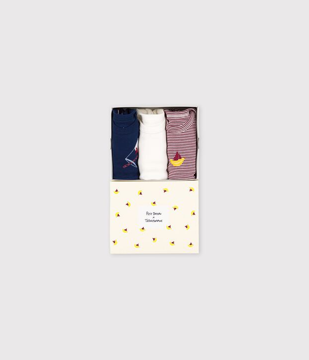3er-Set Baby-Bodys aus Bio-Baumwolle Tajinebanane x Petit Bateau vielfarbig