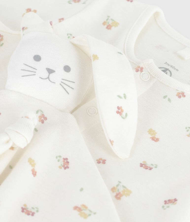 Newborn-Geschenkset aus Baumwolle mit Blumenmotiv vielfarbig