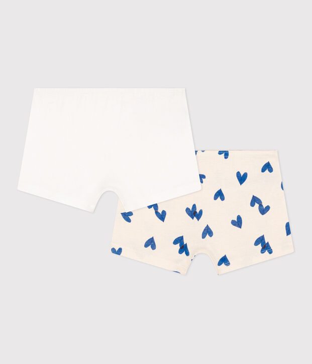 2er-Set Shortys aus Baumwolle mit Herzmotiv f&uuml;r M&auml;dchen vielfarbig