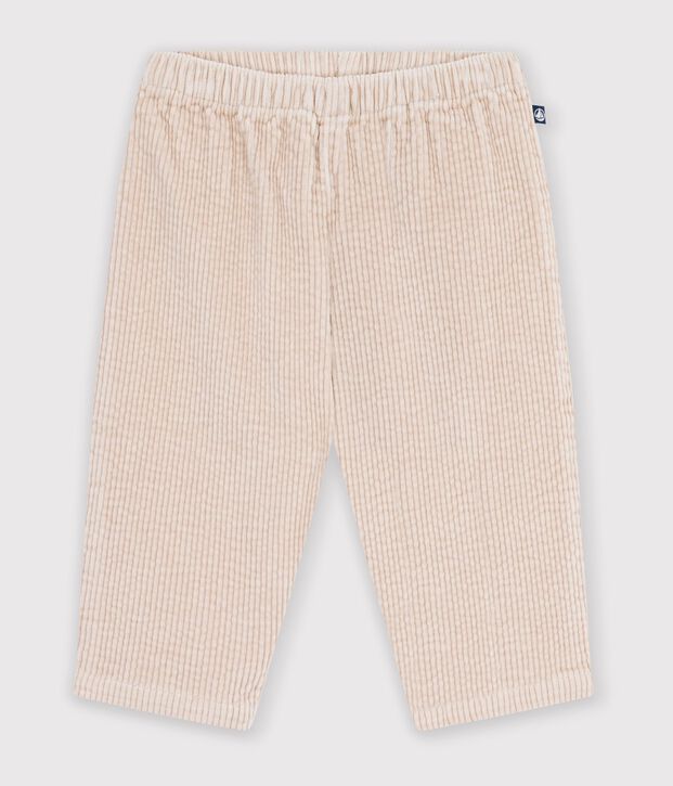 Baby-Hose aus einfarbigem Feincord naturfarben