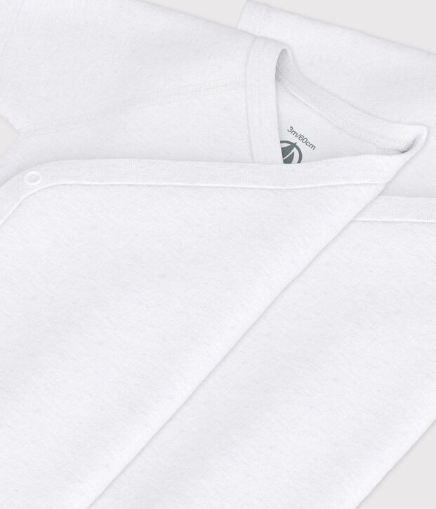 2er-Set kurz&auml;rmelige Baby-Wickelbodys aus einfarbiger Baumwolle vielfarbig