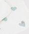 Babytuch aus Baumwolle und Frottee mit Herzmotiv weiss/vielfarbig