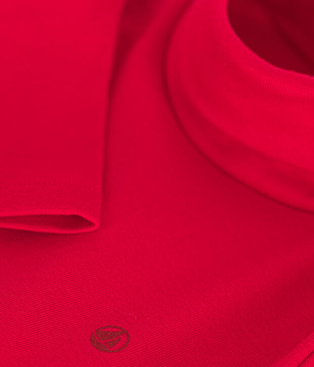 Kinder-Rollkragenshirt aus Baumwolle f&uuml;r M&auml;dchen und Jungen rot