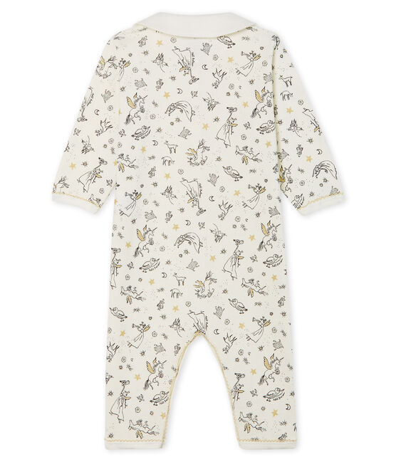 Baby-Strampler ohne Fuß aus Rippstrick für Mädchen weiss MARSHMALLOW/ MULTICO CN
