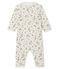 Baby-Strampler ohne Fuß aus Rippstrick für Mädchen weiss MARSHMALLOW/ MULTICO CN