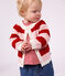 Baby-Cardigan aus Baumwolle mit Streifen rosa/rosa