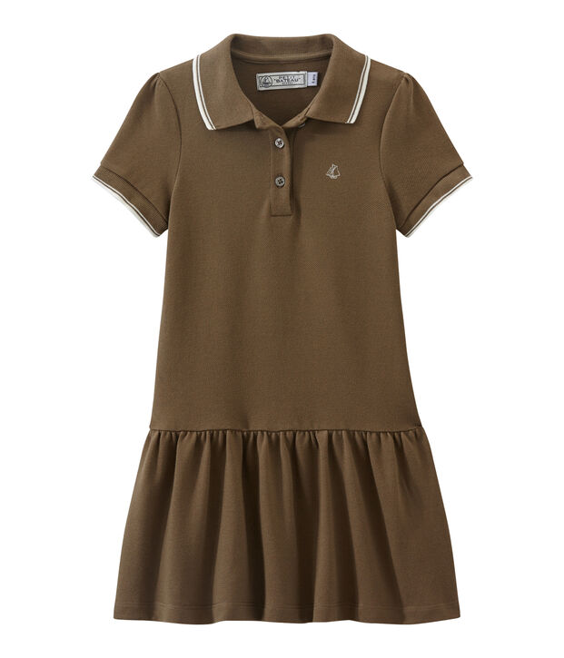 Dieses M&auml;dchen-Kurzarmkleid braun