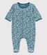 Baby-Strampler aus Bio-Nicki mit Muster