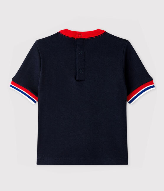 Kurzärmeliges Baby-T-Shirt aus Baumwolle für Jungen blau SMOKING
